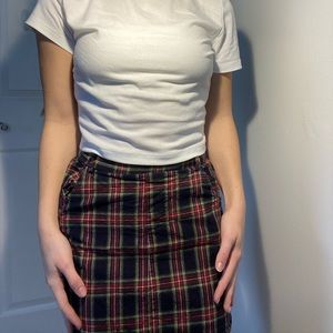 Mini plaid skirt